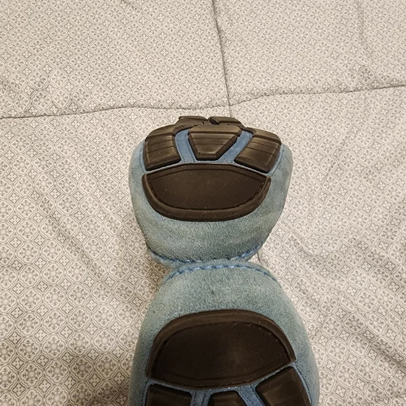 Salvatore Ferragamo Blue Suede Men's Loafers 9EE, Light Blue Denim Color Suade - Picture 7 of 7